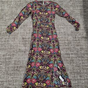Fat Face Multicolor Floral Long Sleeve Dress